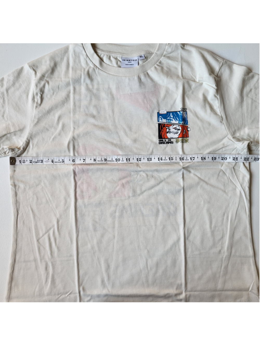 Women's Skinnydip London Only In Dreams Anime Graphic T-Shirt–Beige–Size XL-NWT - Picture 4 of 10